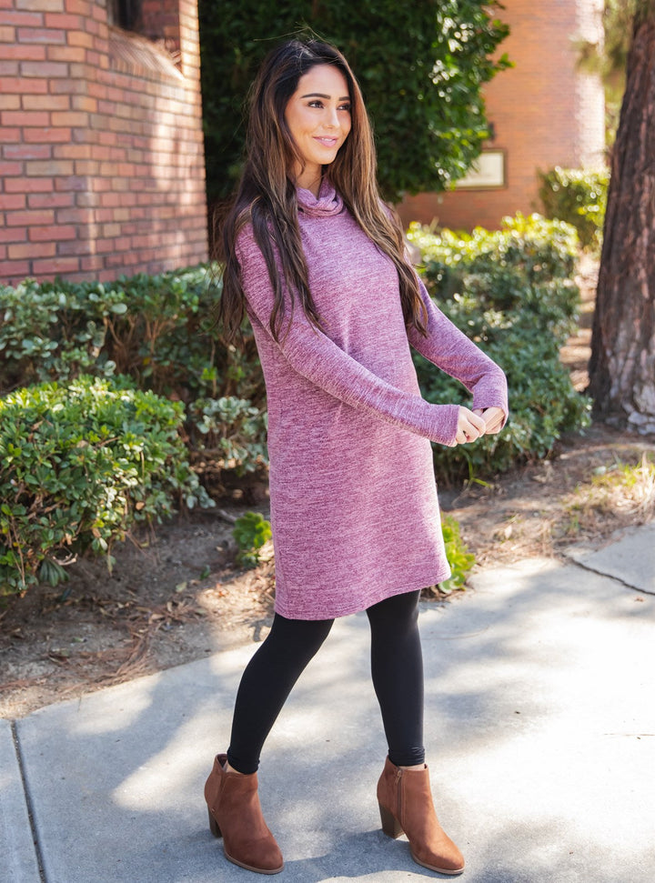 Long Sleeve Cowl Neck Mika Dress