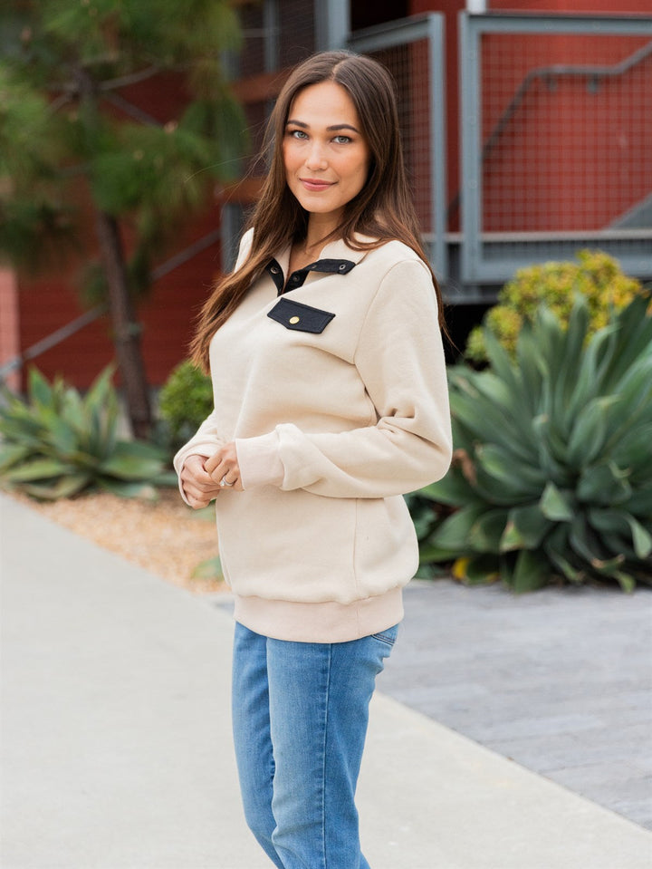 Snap Sweatshirt Pullover