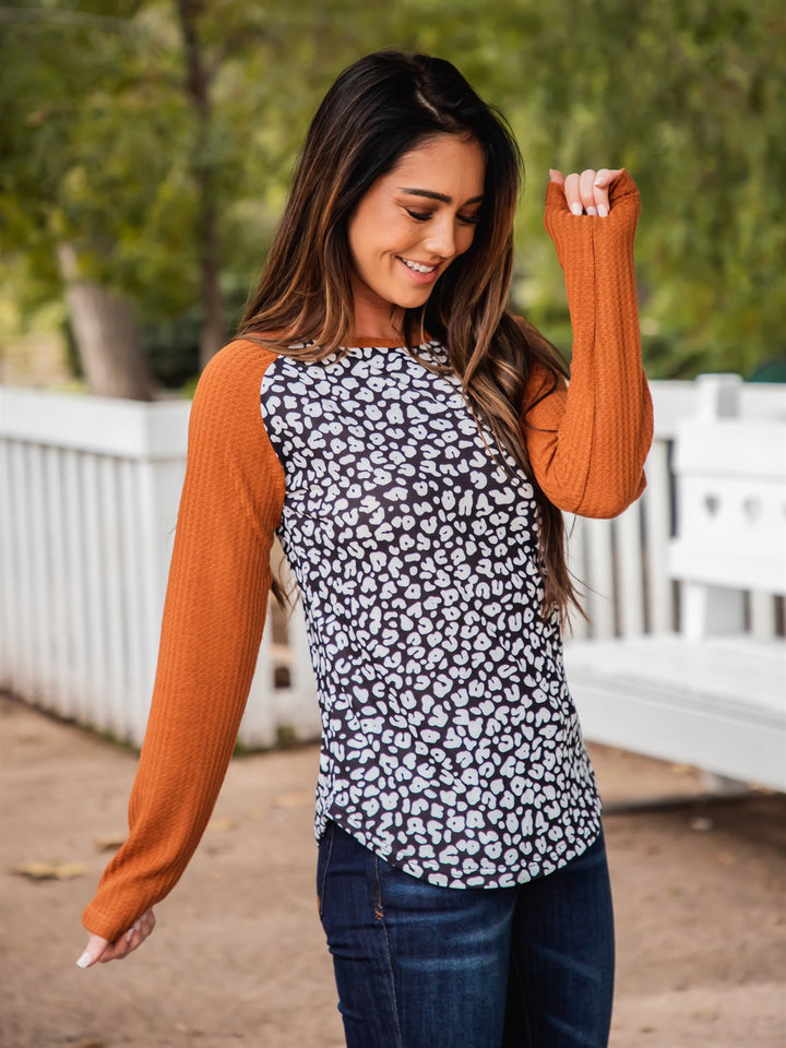 Contrast Sleeve Monica Top