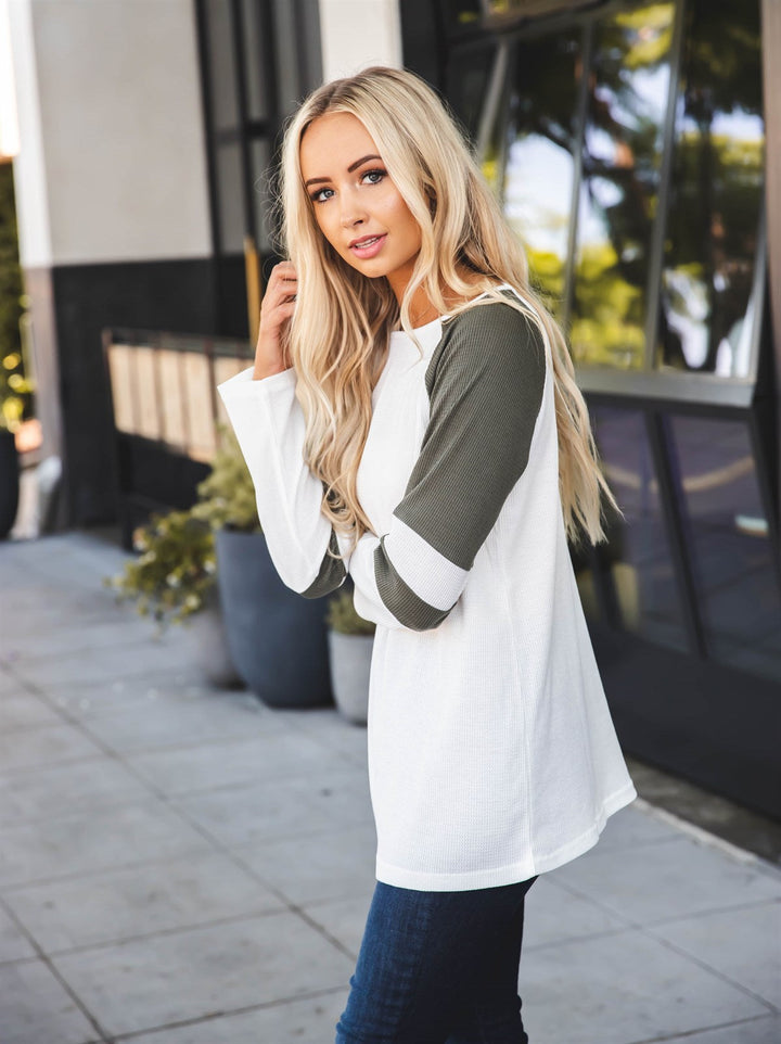 Colorblock Sleeve Raglan Alexa Top