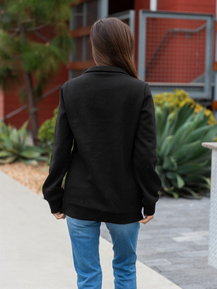 Snap Sweatshirt Pullover