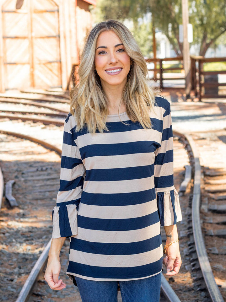 3/4 Sleeve Flare Sleeve Allie Top
