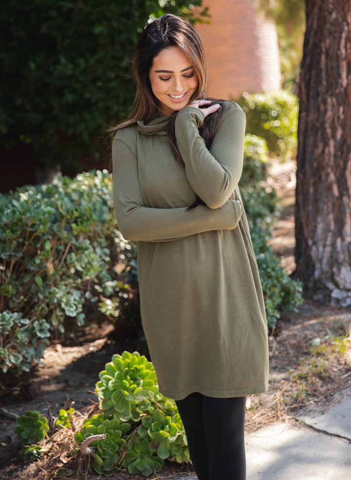 Long Sleeve Cowl Neck Mika Dress