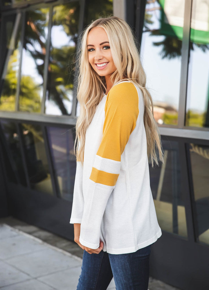 Colorblock Sleeve Raglan Alexa Top