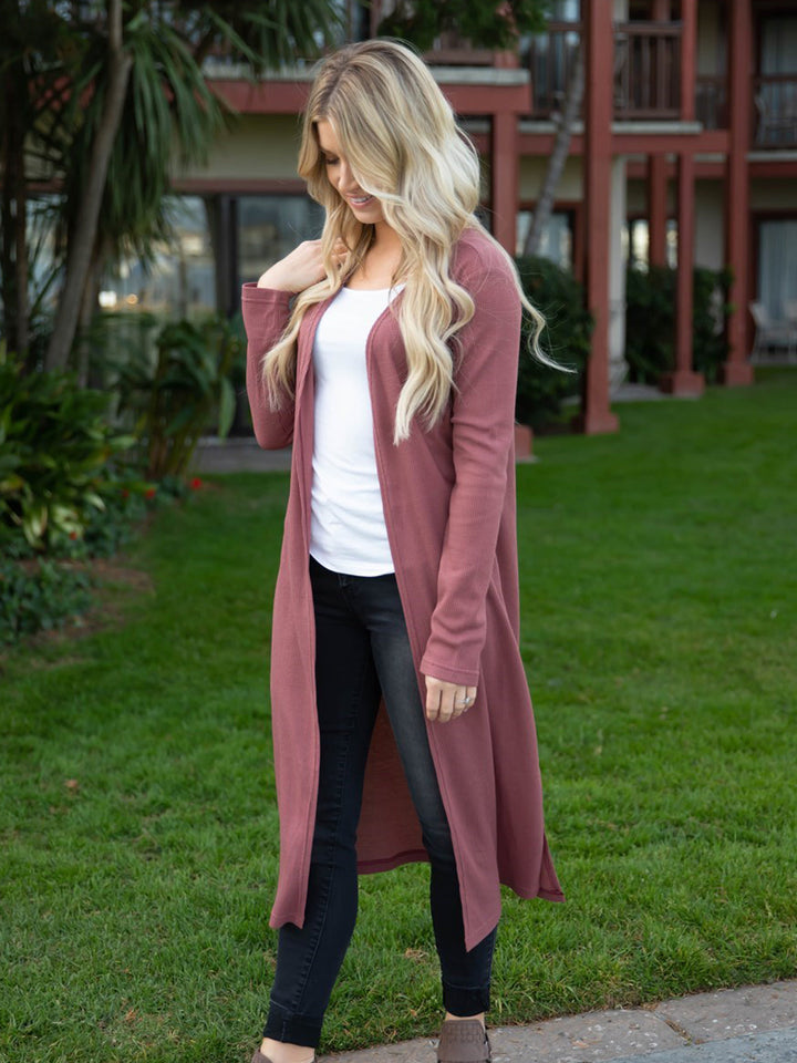Split Hem Duster Cardigan