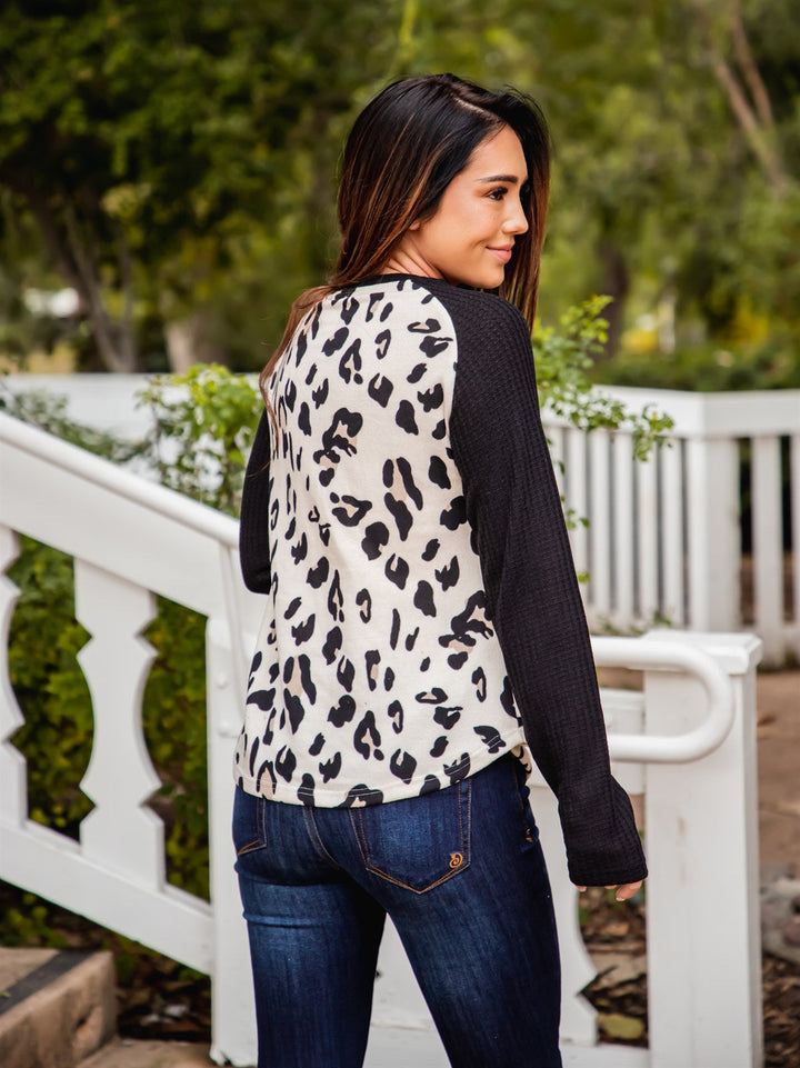 Contrast Sleeve Monica Top