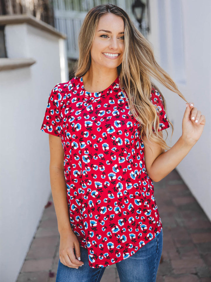 Floral Short Sleeve Mia Top