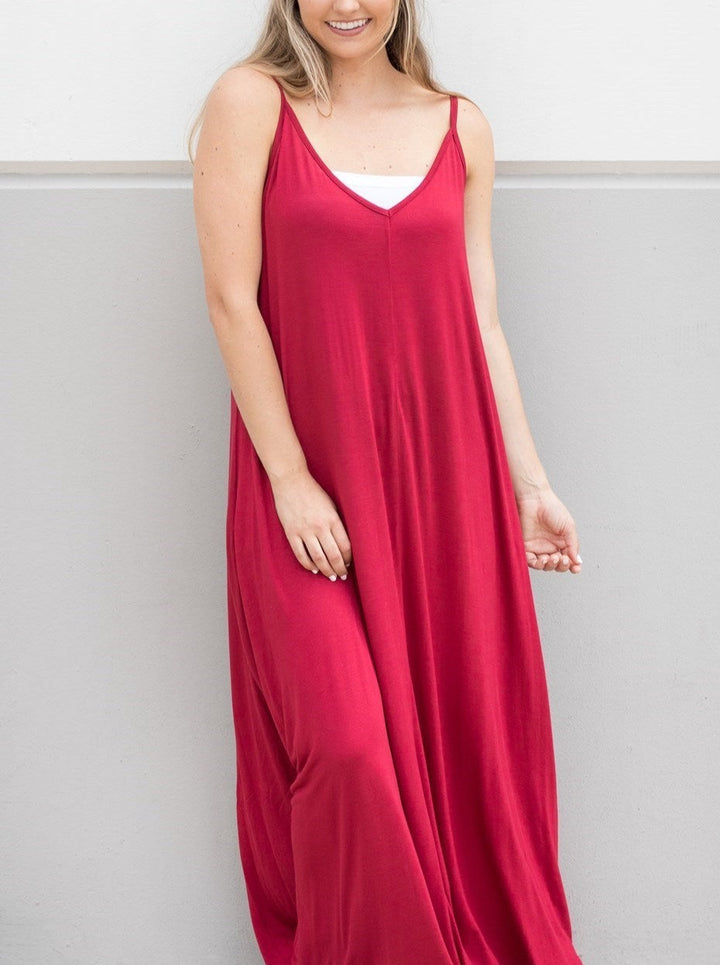 The Everyday Tank Dress - Cranberry - Tickled Teal LLC