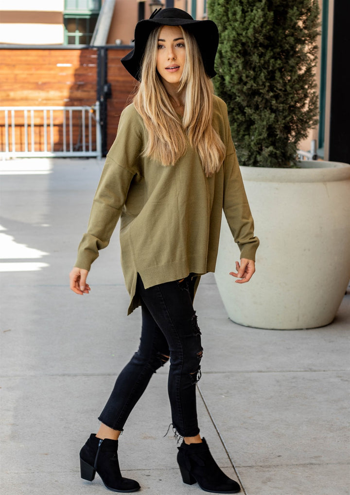 The Savvy Sweater - Green - Tickled Teal LLC