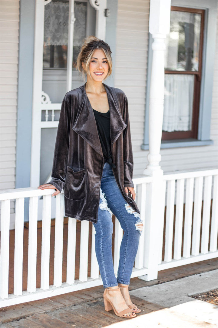 Poppy Velvet Cardigan
