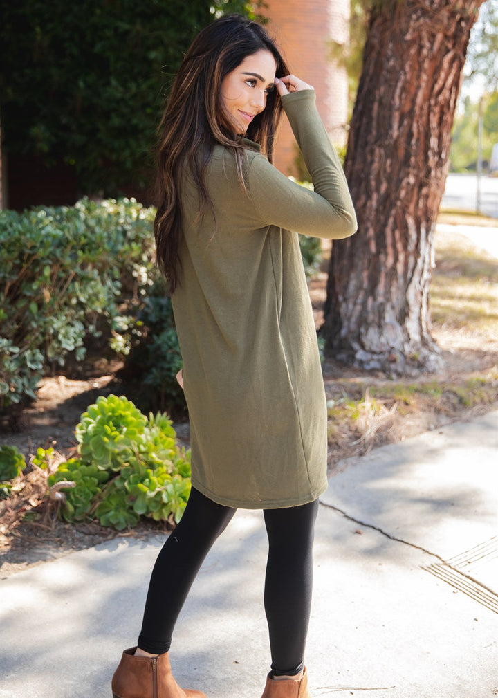 Long Sleeve Cowl Neck Mika Dress