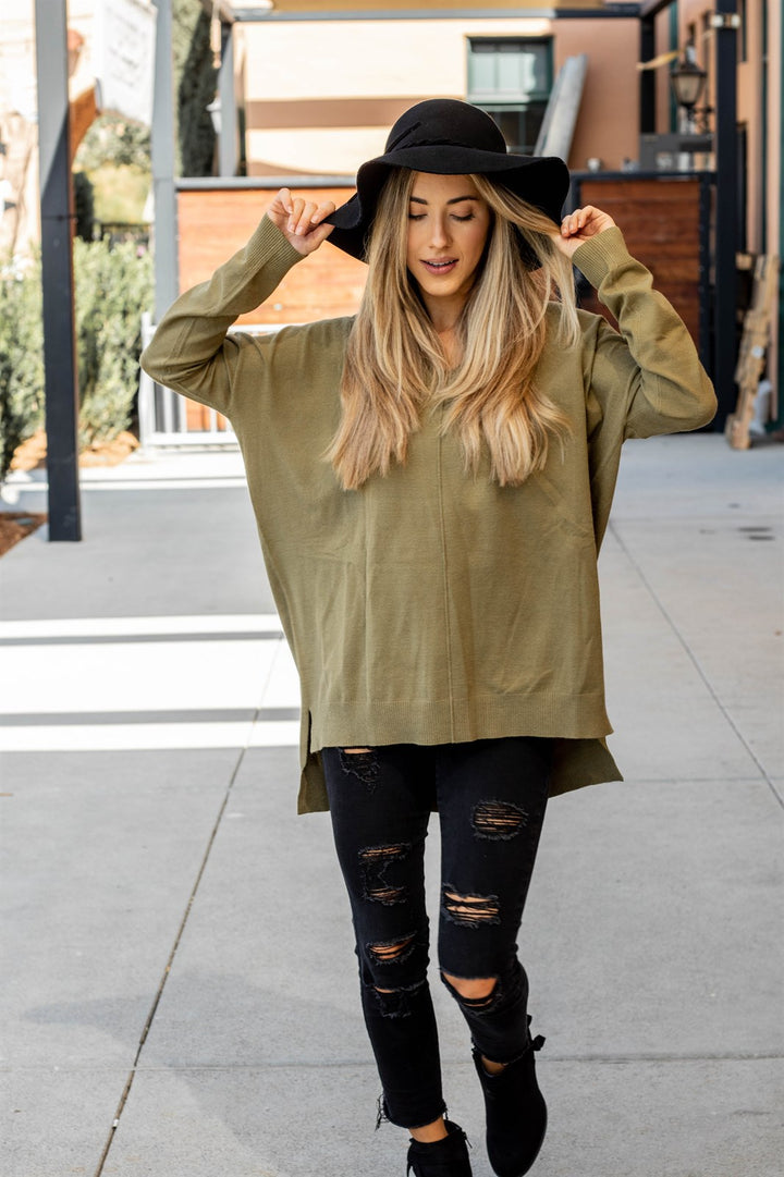 The Savvy Sweater - Green - Tickled Teal LLC