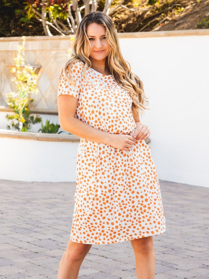 Cinched Waist Katherine Dot Dress