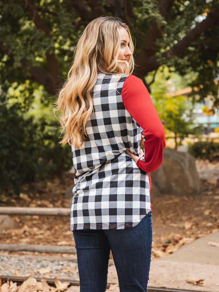 Plaid Back Dutch Cardigan