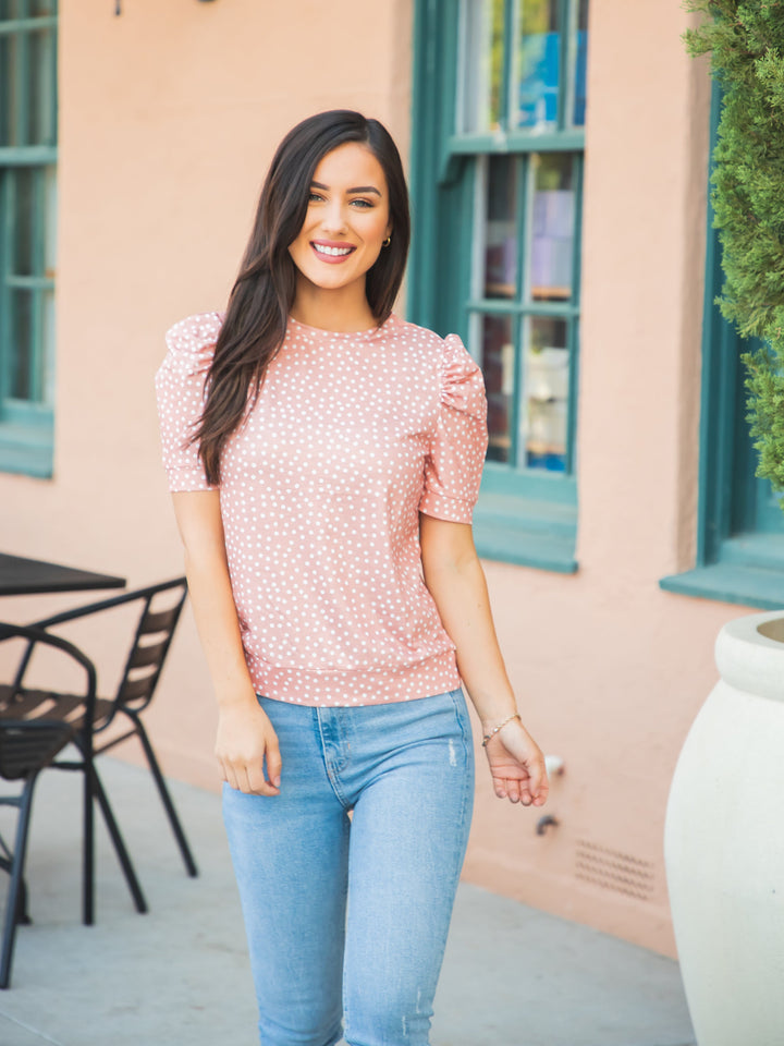 Puff Sleeve Animal Print Elara Top