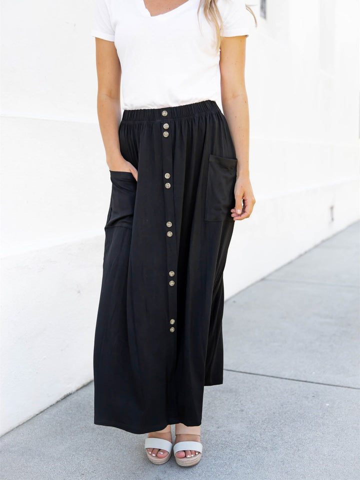 Florence Button Maxi Skirt