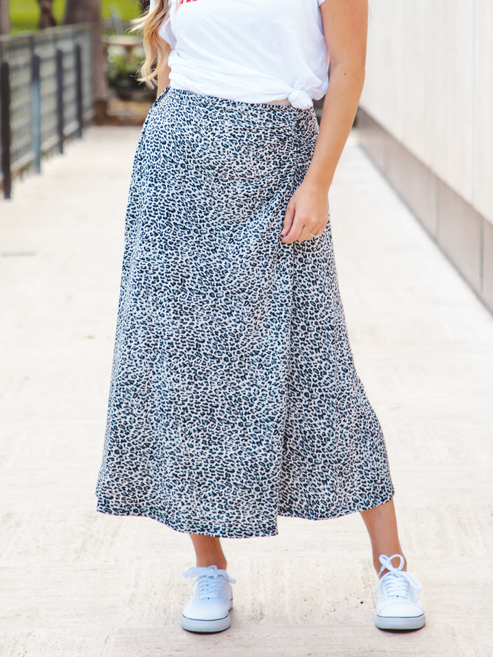 Ruched Detail Midi Annabelle Skirt