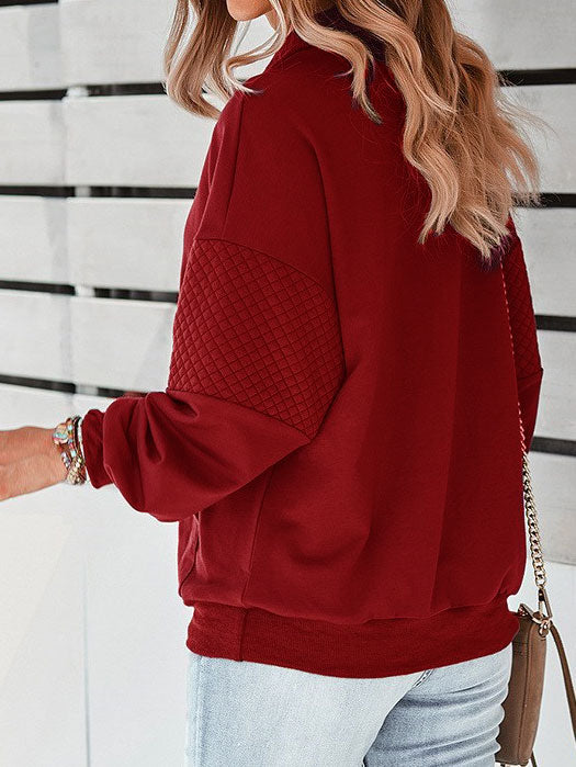 Quilted Quarter Zip Pullover