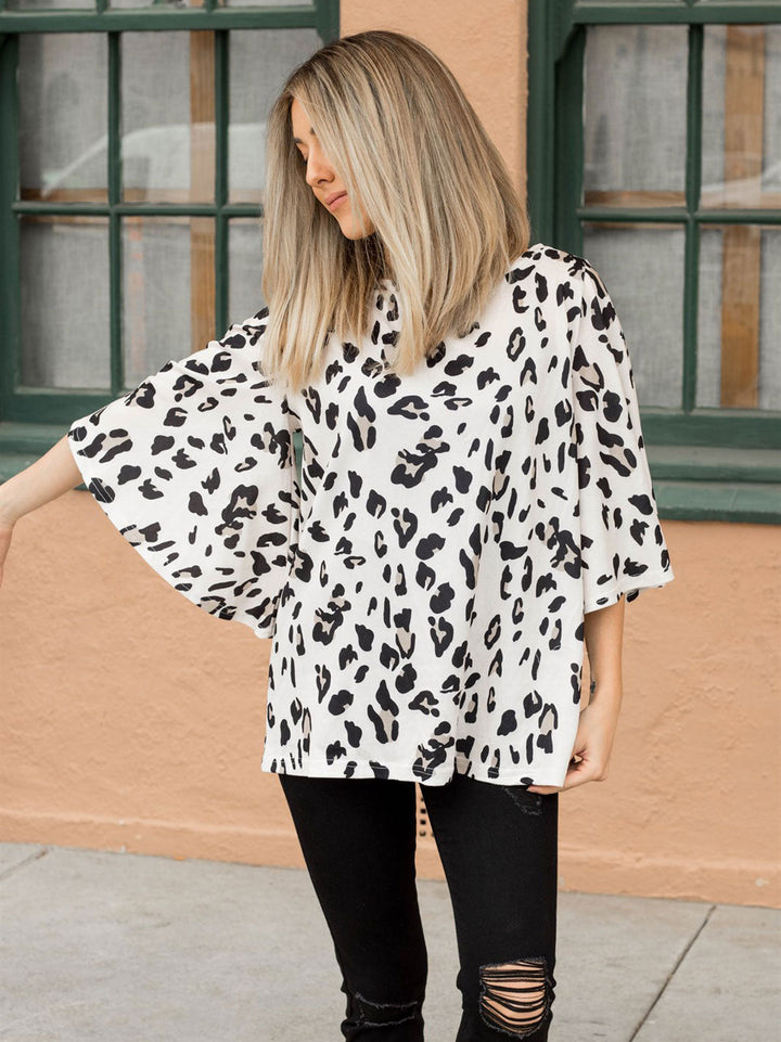 Leopard Print Bell Sleeve Austin Top