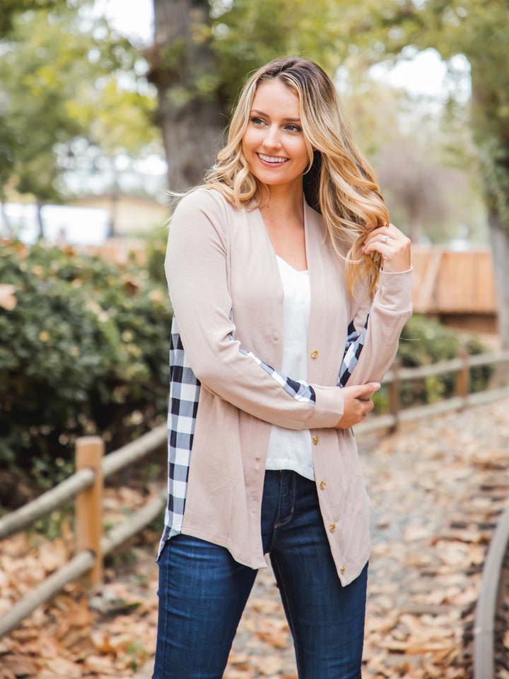 Plaid Back Dutch Cardigan