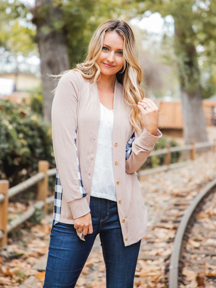 Plaid Back Dutch Cardigan