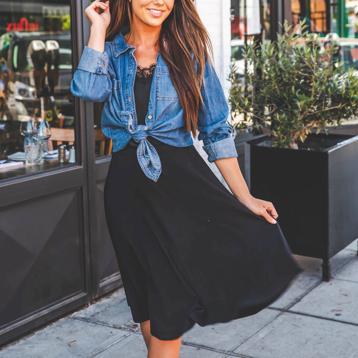 Solid Laura Skirt - Black
