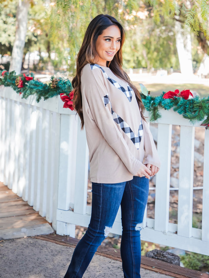 Plaid Chevron Rosemary Top