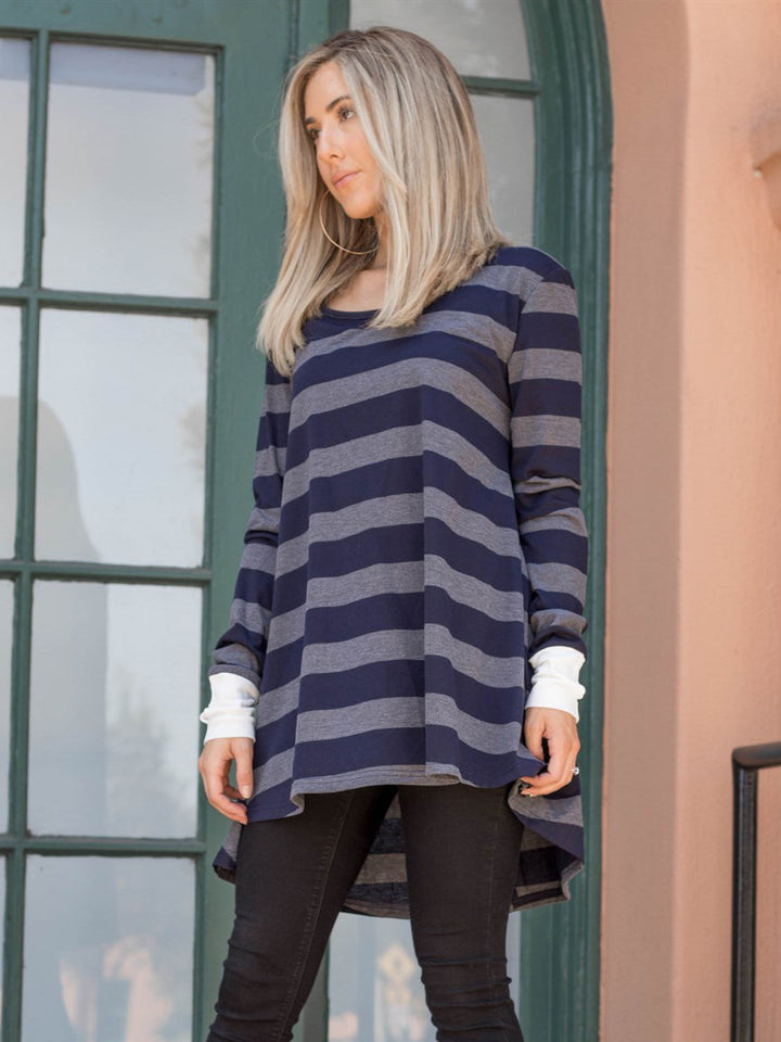 Thick Stripe Flowy Aspen Tunic