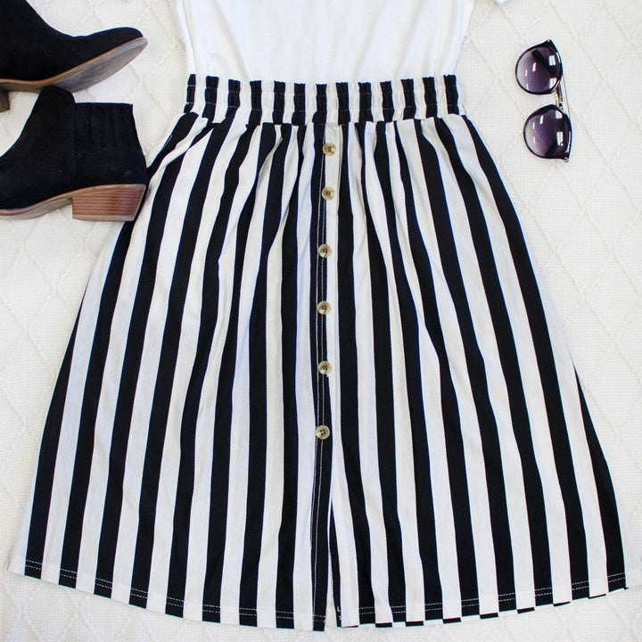 The Charlotte Skirt - Black - Tickled Teal LLC