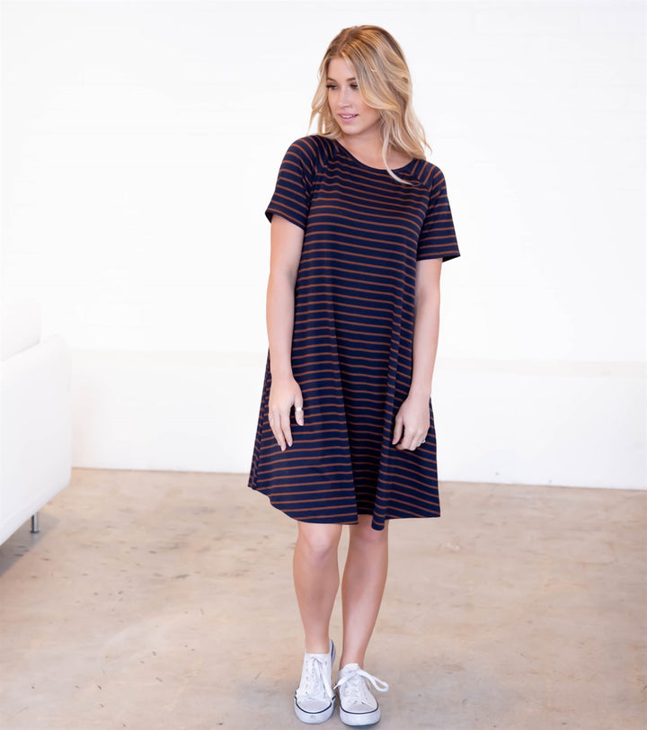 Striped Delilah Swing Dress