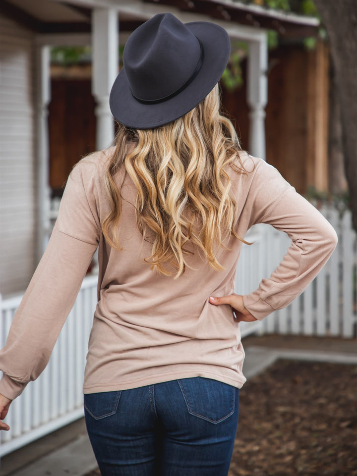 Cowl Neck Chevron Marcy Top