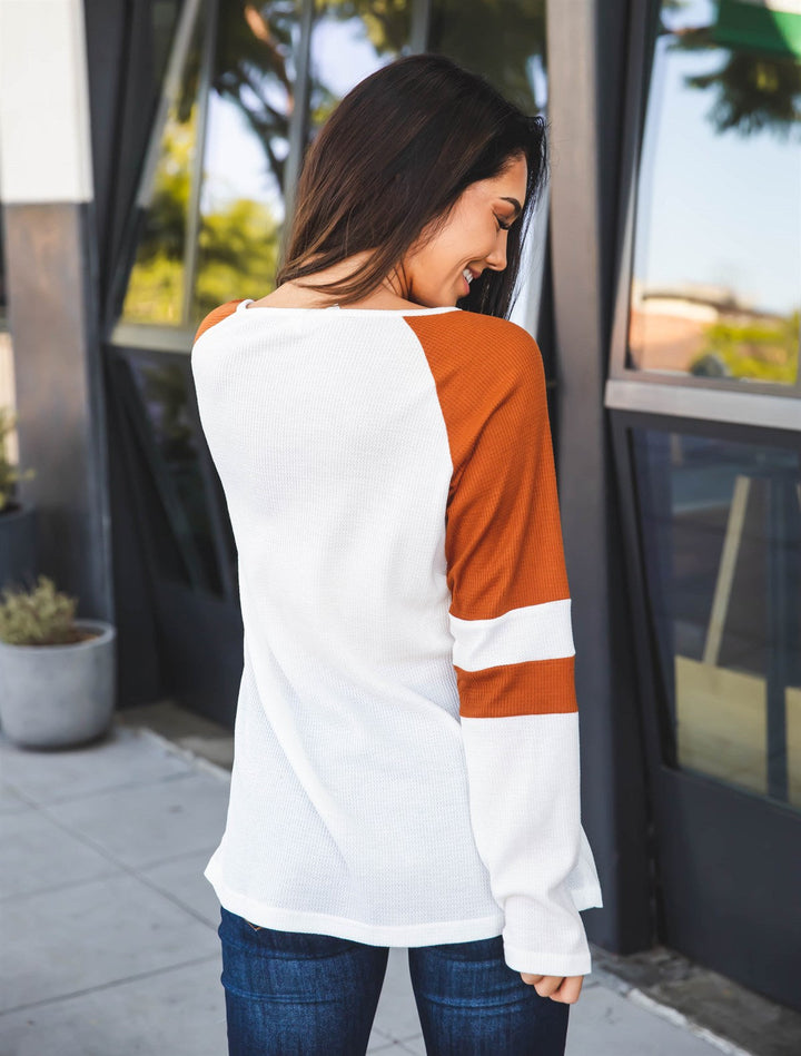 Colorblock Sleeve Raglan Alexa Top