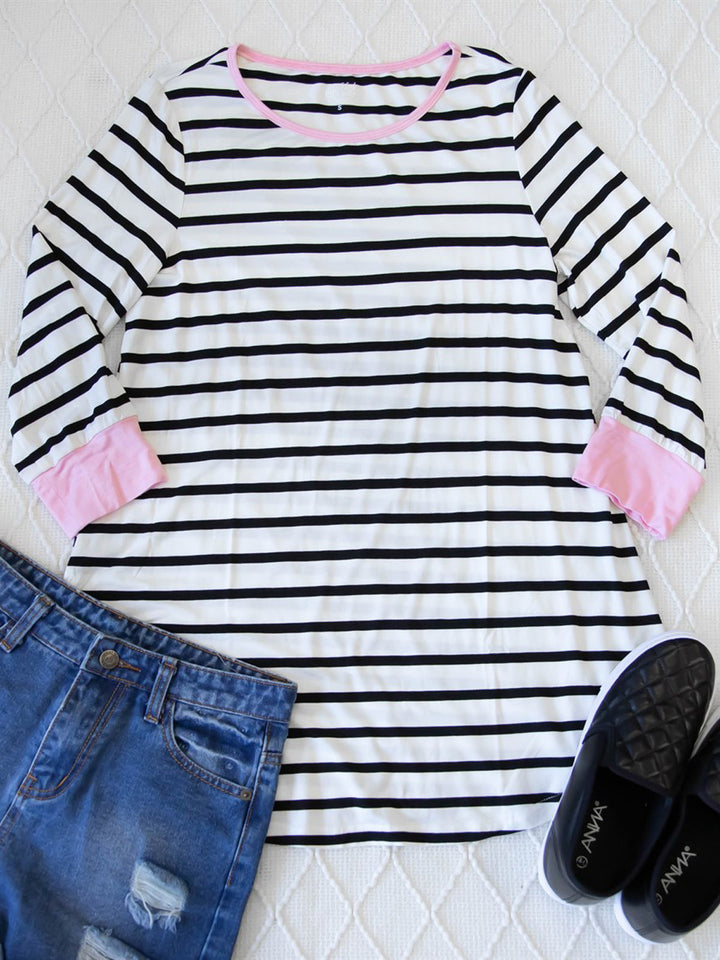3/4 Sleeve Stripe Stella Top