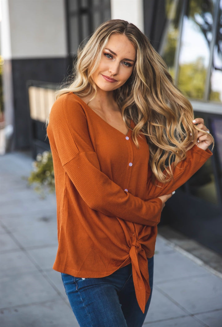 Riley Button Tie Top