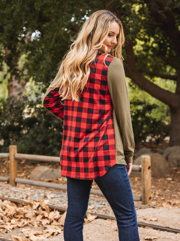 Plaid Back Dutch Cardigan