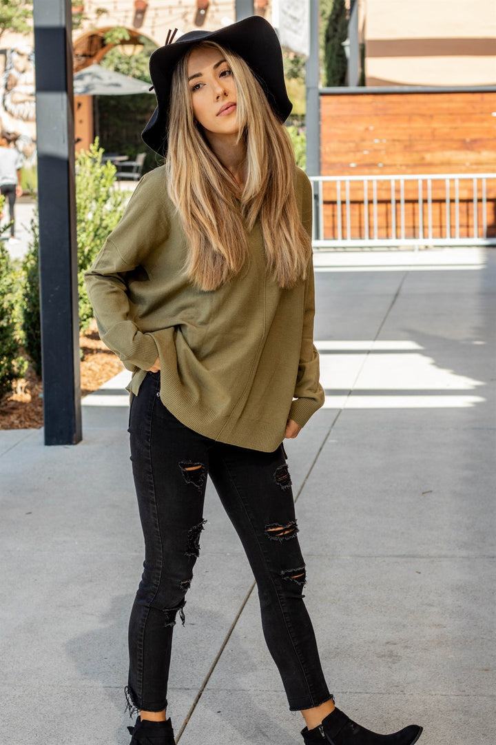 The Savvy Sweater - Green - Tickled Teal LLC
