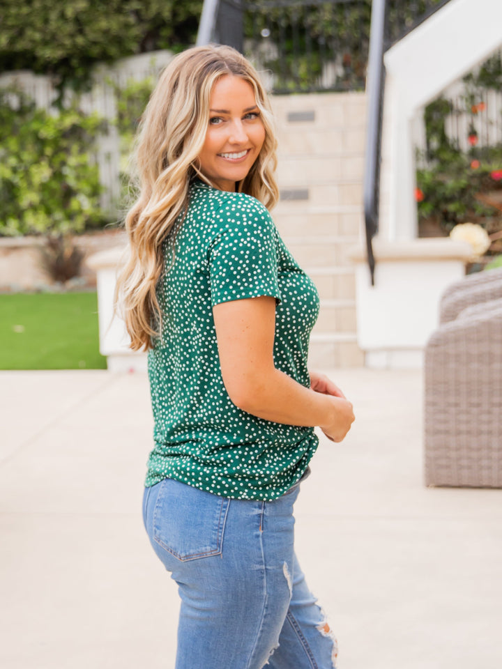 Patterned Short Sleeve Elly Top