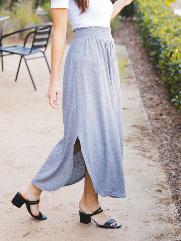 Scoop Hem Ruched Waist Naomi Skirt
