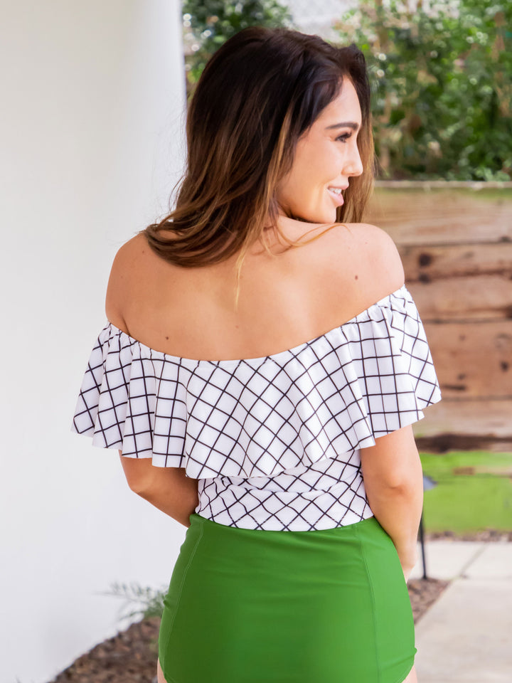 Atlas Off Shoulder Swim Top