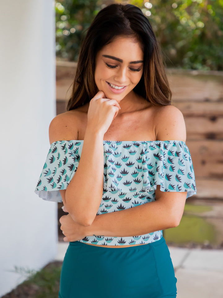 Atlas Off Shoulder Swim Top