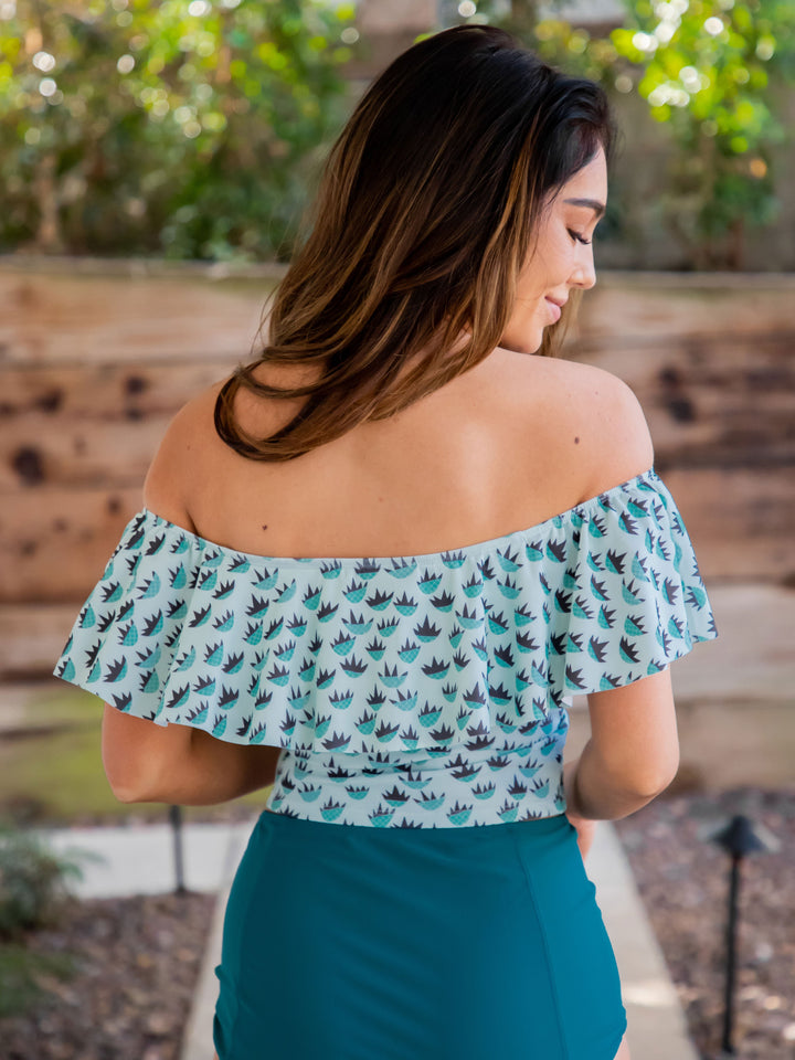 Atlas Off Shoulder Swim Top