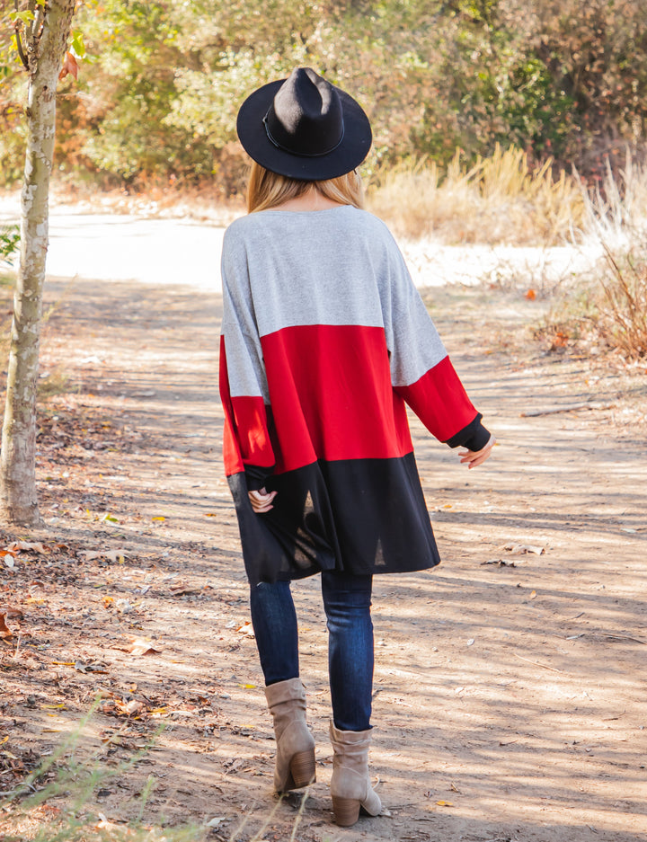 Multi-color Colorblock Tatum Cardigan
