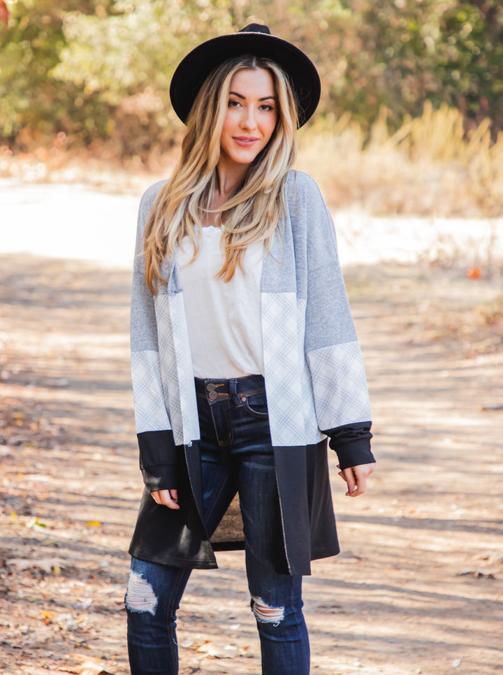 Multi-color Colorblock Tatum Cardigan