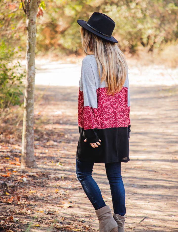 Multi-color Colorblock Tatum Cardigan