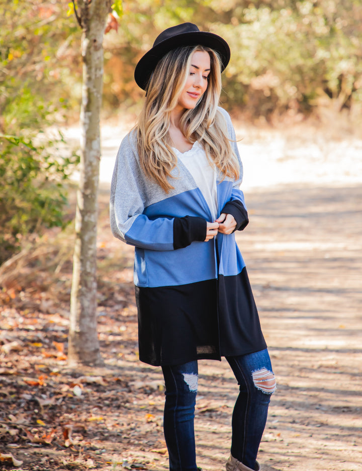 Multi-color Colorblock Tatum Cardigan