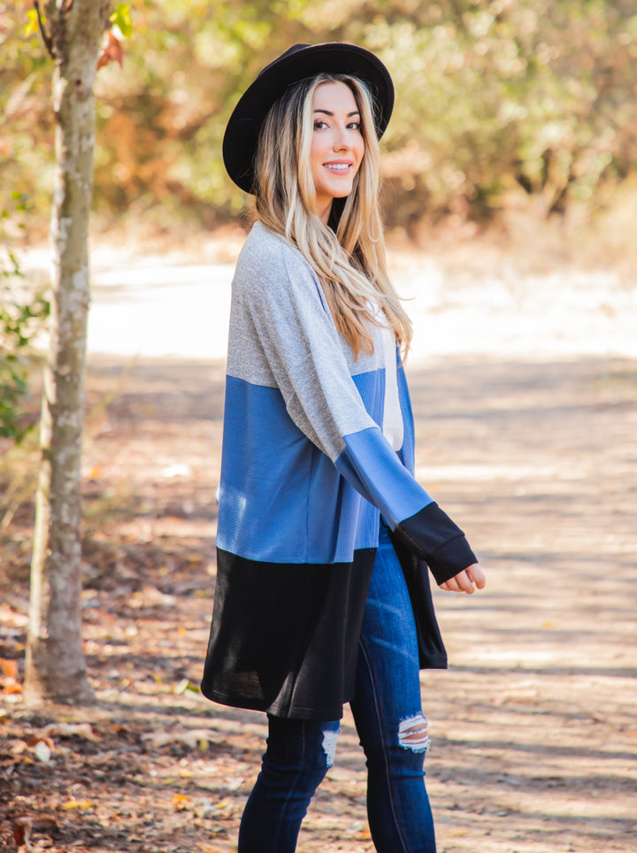 Multi-color Colorblock Tatum Cardigan