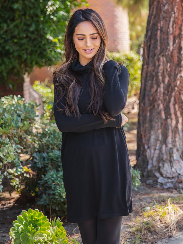 Long Sleeve Cowl Neck Mika Dress
