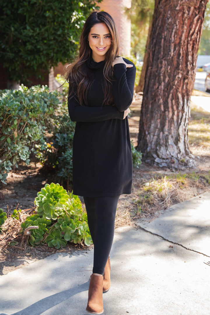 Long Sleeve Cowl Neck Mika Dress
