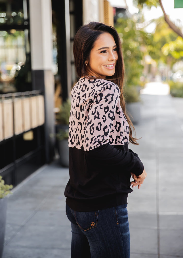 Animal Print Colorblock - Lex Top