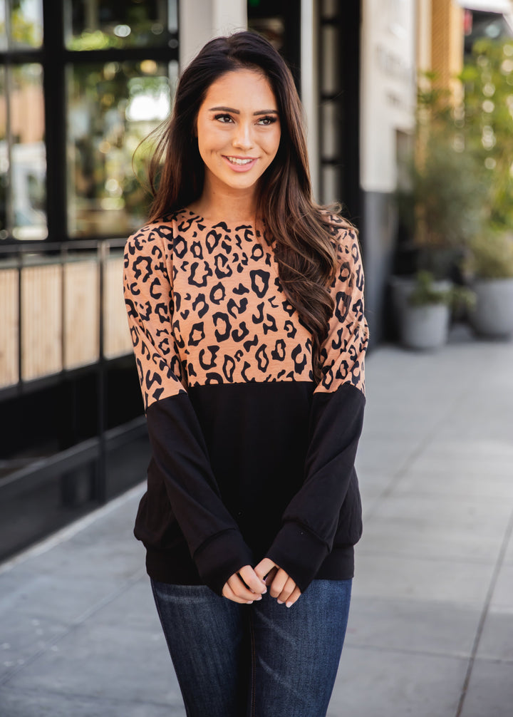 Animal Print Colorblock - Lex Top